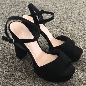 Black sued heels